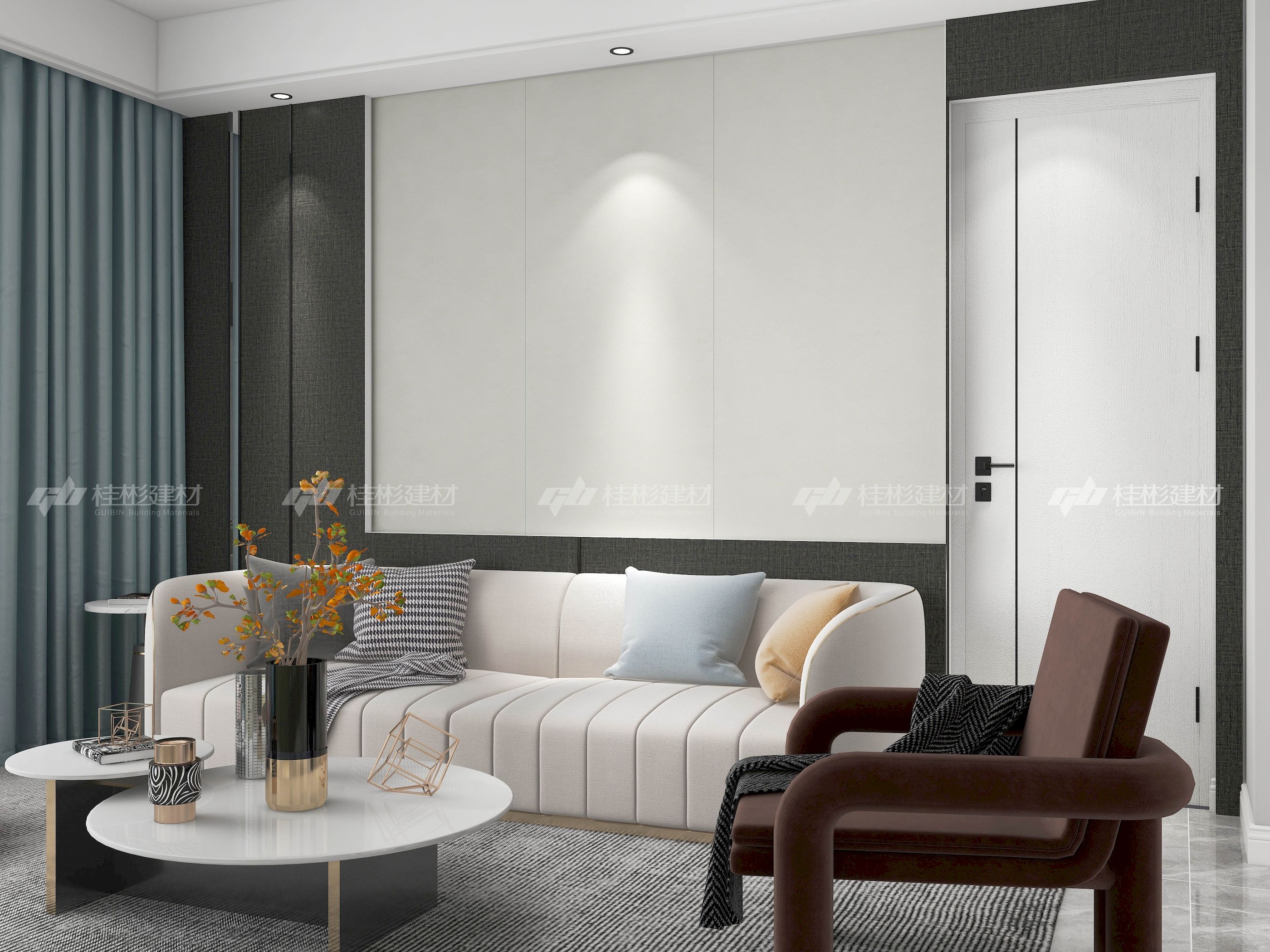 木饰面系列蜂窝大板-GB111011 倾慕之心-效果图