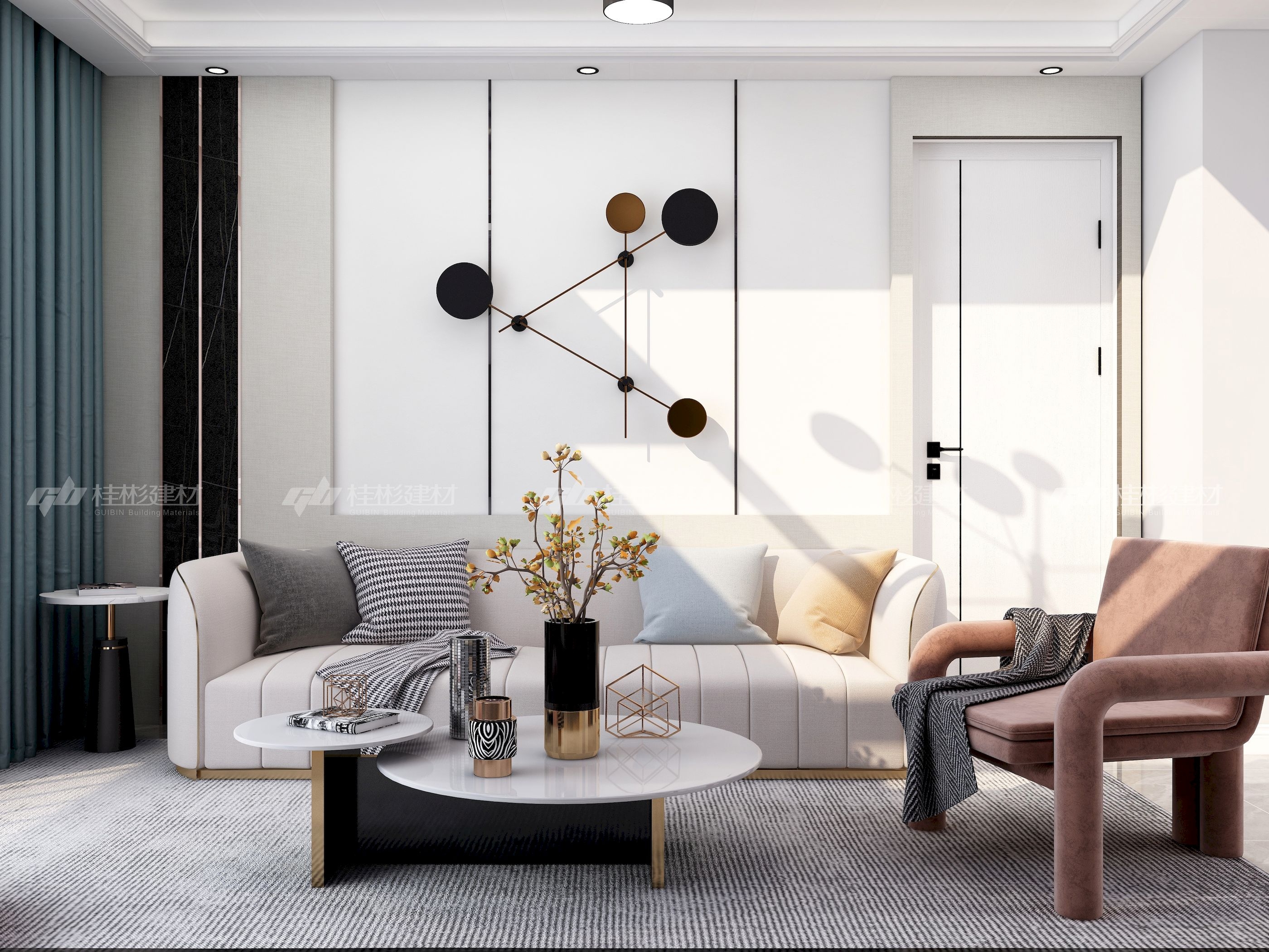 木饰面系列蜂窝大板-GB211002 绣美-效果图