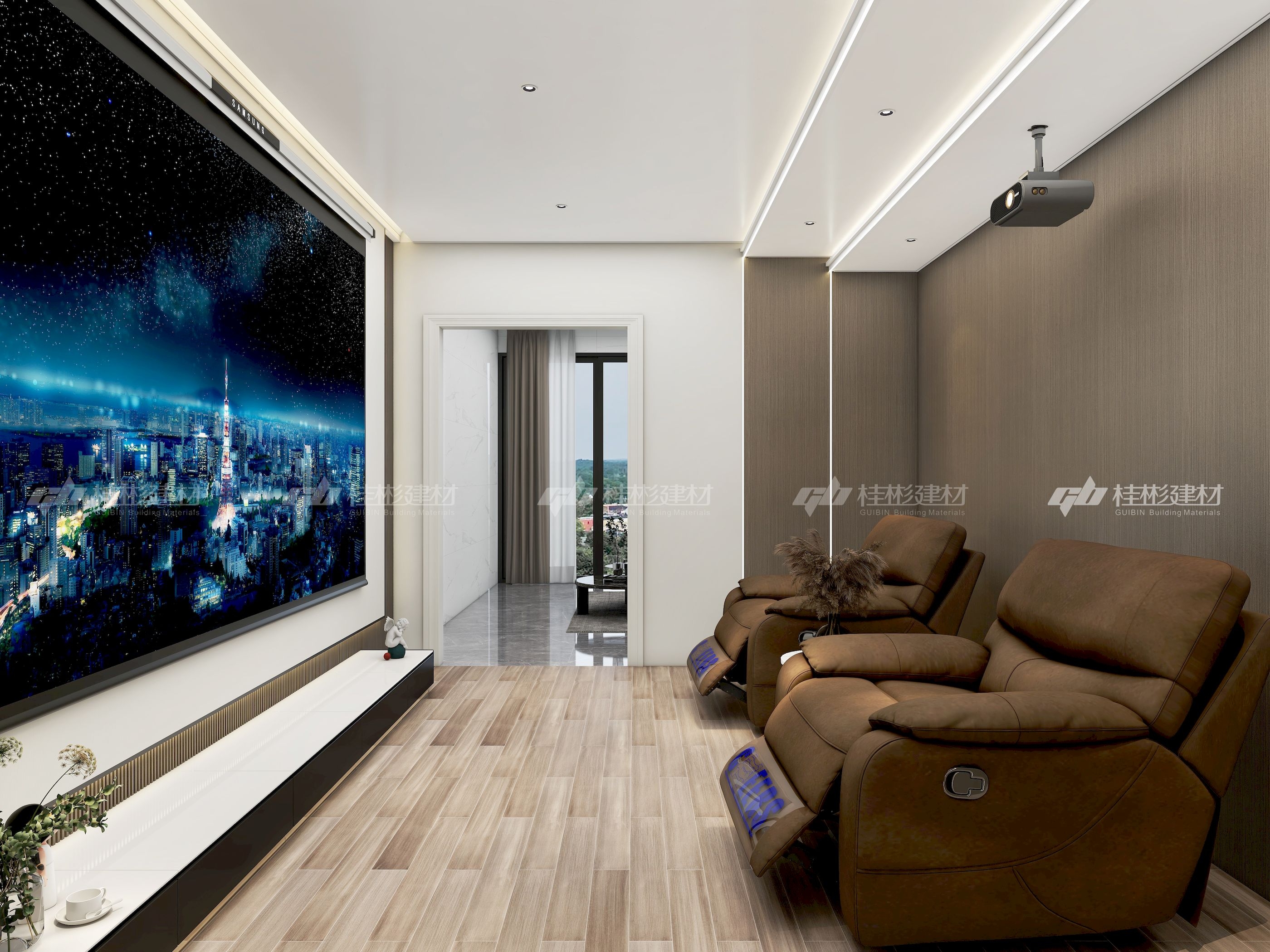 木饰面系列蜂窝大板-GB113006 印橡科技-效果图